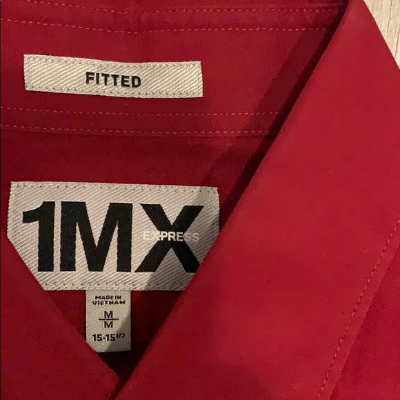 Red Express 1MX fitted button down dress … - Picture 5 of 10